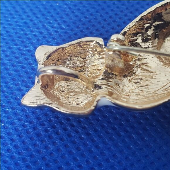 FOX Enameled Rhinestone Embellished Brooch Pin Pendant - Picture 5 of 7